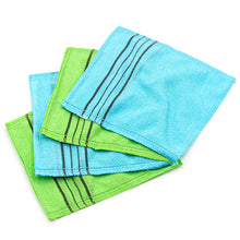 Load image into Gallery viewer, Via Beauty Square Exfoliating Bath Mitt - 4pc