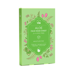 Aloe Face Mask Sheet Box Set (5 Sheets) - Via Beauty Care