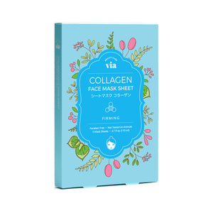 Collagen Face Mask Sheet Box Set (5 Sheets) - Via Beauty Care