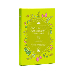 Green Tea Face Mask Sheet Box Set (5 Sheets)