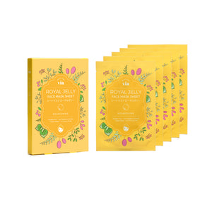 Royal Jelly Face Mask Sheet Box Set (5 Sheets) - Via Beauty Care